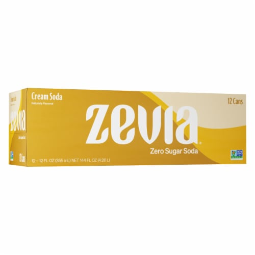 Zevia® Cream Soda Cans Perspective: front