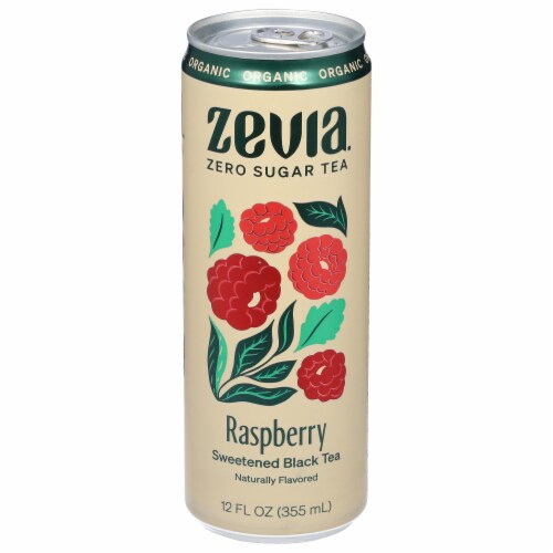 Zevia Organic Sweetened Raspberry Black Iced Tea Perspective: front