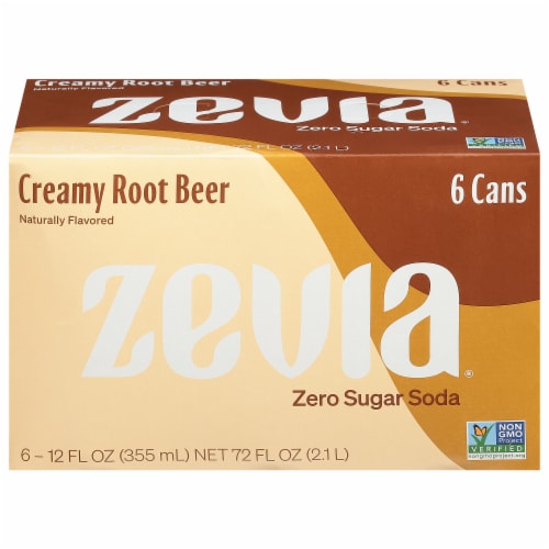 Zevia® Creamy Root Beer Zero Sugar Soda Cans