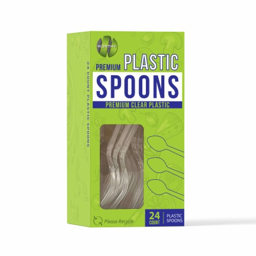 Worthy Premium Plastic Spoons Perspective: front