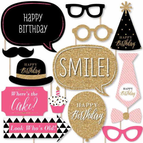Happy birthday photo booth props discount