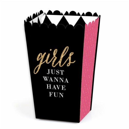 Big Dot of Happiness Girls Night Out - Bachelorette Party Favor Popcorn Treat Boxes - 12 Ct Perspective: front