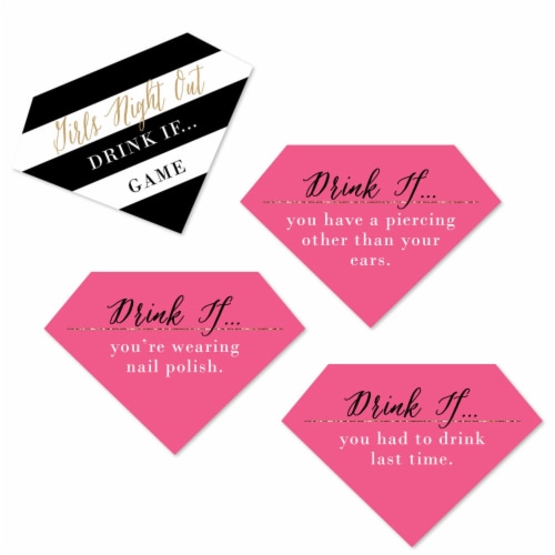 Big Dot of Happiness Drink If Game - Girls Night Out - Party Game Cards - 24 Count Perspective: front