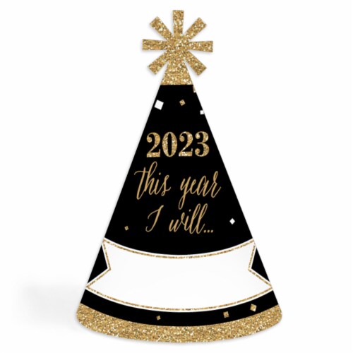 Big Dot of Happiness New Year s Eve Gold 2023 Cone New Years Eve