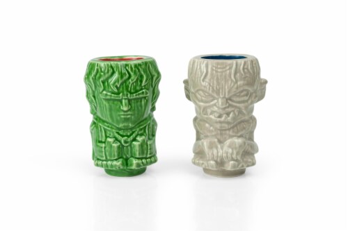 Geeki Tikis Lord Of The Rings Frodo & Gollum Mini Muglets | 2-Ounce Ceramic Mugs Perspective: front