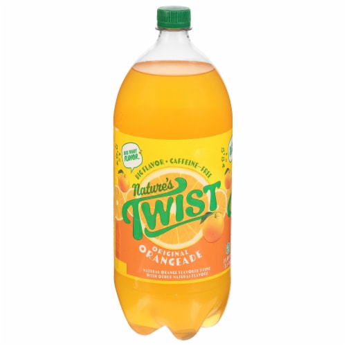 Nature's Twist Orangeade Caffeine Free Drink Bottle Perspective: front