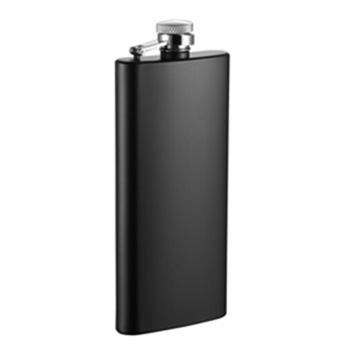 Visol VF1135BK Trim Black Matte Liquor Flask - 5 oz Perspective: front