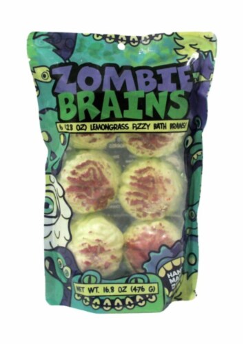 Enfusia Zombie Brains Lemongrass Scented Bath Bombs Perspective: front
