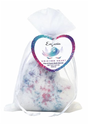 Enfusia Unicorn Heart Fizz & Foam Bath Bomb Perspective: front