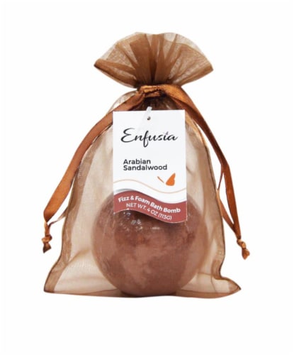 Enfusia Arabian Sandalwood Fizz & Foam Bath Bomb Perspective: front