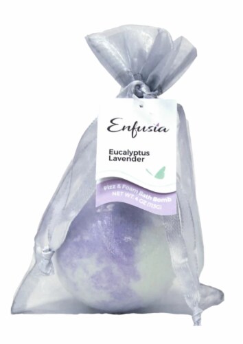 Enfusia Eucalyptus Lavender Fizz & Foam Bath Bomb Perspective: front