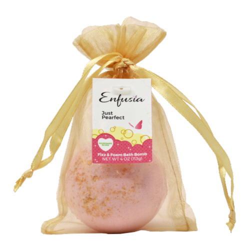 Enfusia Just Pearfect Bath Bomb Perspective: front