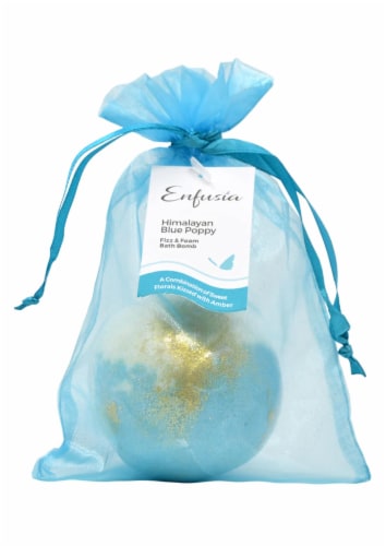 Enfusia Himalayan Blue Poppy Bath Bomb Gift Set Perspective: front