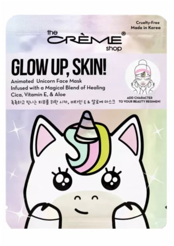The Creme Shop Glow Up Skin Unicorn Face Mask Perspective: front