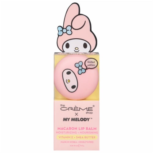 The Creme Shop® My Melody™ Strawberry Banana Macaron Lip Balm Perspective: front