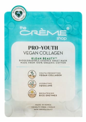 The Creme Shop Pro Youth Vegan Collagen Klean Beauty™ Face Mask Perspective: front