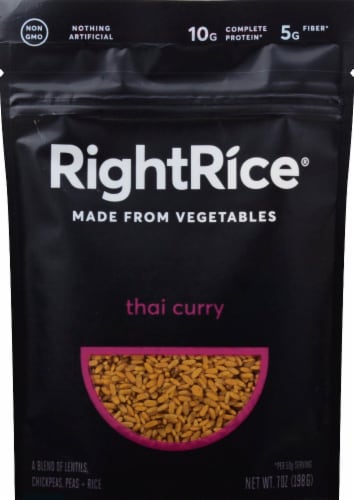 RightRice Thai Curry Vegetable Based Rice Perspective: front
