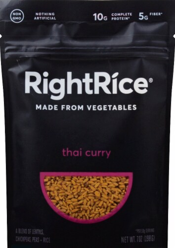 RightRice Thai Curry Vegetable Based Rice Perspective: front