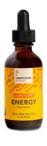 Mushroom Revivial Cordyceps Energy Liquid Herbal Supplement Perspective: front