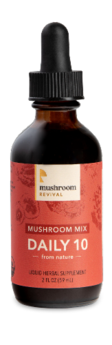 Mushroom Revivial Daily 10 Liquid Herbal Supplement Perspective: front