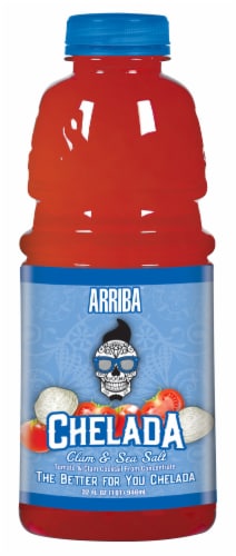 Arriba Chelada Clam & Sea Salt Tomato Juice Blend Perspective: front