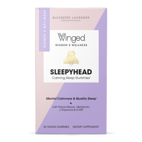 Winged Sleepyhead Calming Sleep Gummies Perspective: front