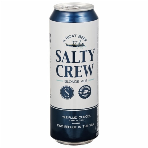Coronado Brewing Co Salty Crew Blonde Ale Beer Can Perspective: front