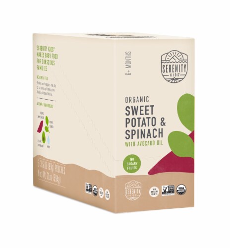 Serenity Kids Organic Sweet Potato & Spinach Baby Food Pouches Perspective: front