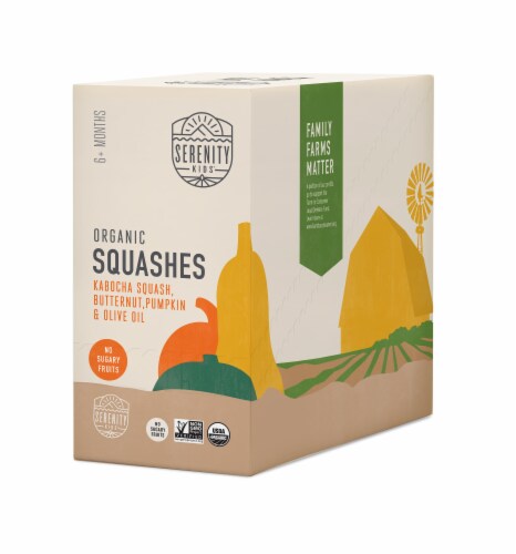 Serenity Kids Organic Squashes Baby Food Pouches Perspective: front