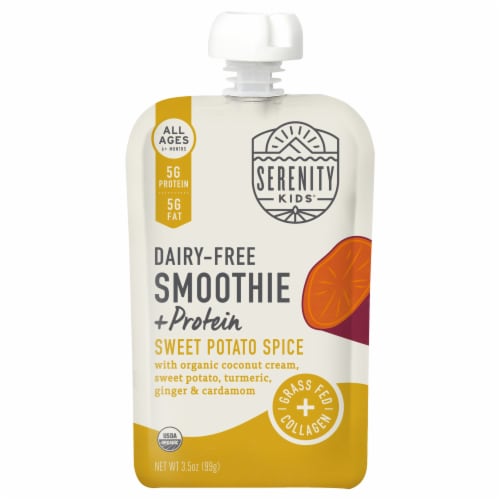 Serenity Kids Dairy Free Smoothies, Sweet Potato Spice Pouch, 3.5oz Perspective: front