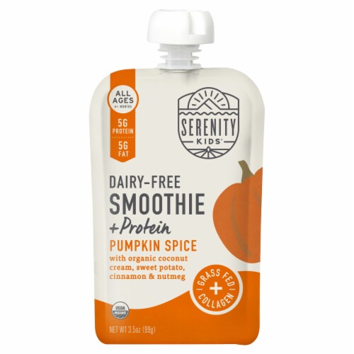 Serenity Kids Dairy Free Smoothies, Pumpkin Spice Pouch Perspective: front