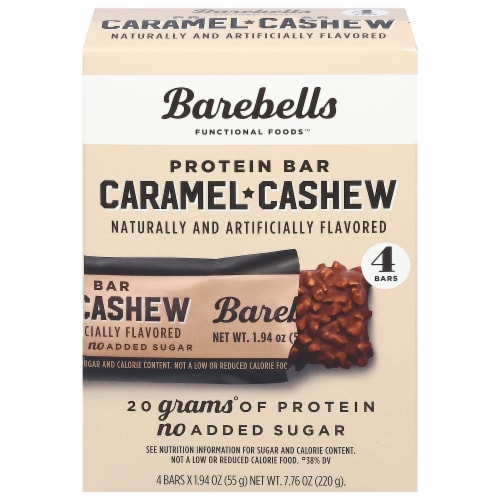 Barebells Caramel Cashew Protein Bars Perspective: front