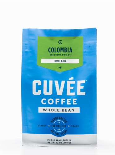 Cuvee Colombia Medium Roast Whole Bean Coffee Perspective: front