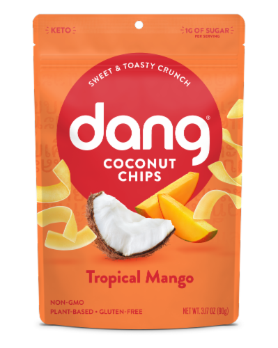 Dang® Gluten-Free Tropical Mango Coconut Chips Perspective: front