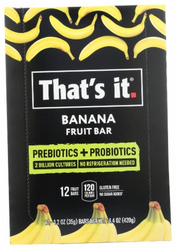 That's It Probiotic Banana Fruit Bar Perspective: front