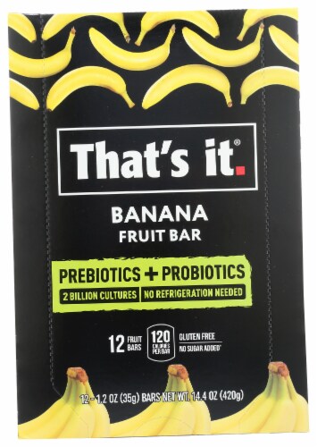 That's It Banana Probiotic Fruit Bars Perspective: front