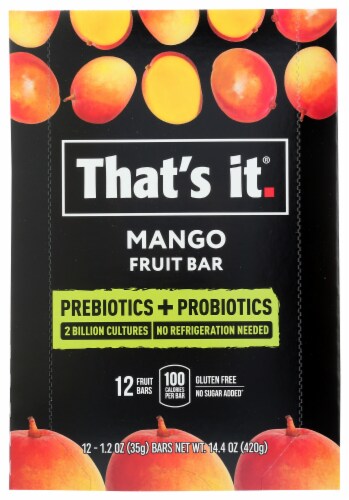 That's It Probiotic Mango Fruit Bar Perspective: front