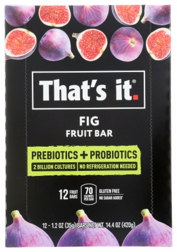 That's It Prebiotics + Probiotics Fig Fruit Bars Perspective: front