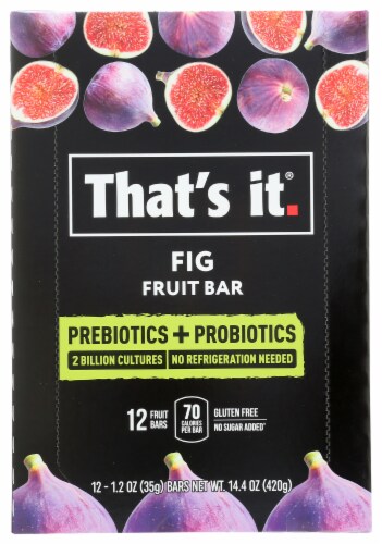 That's It Prebiotics + Probiotics Fig Fruit Bars Perspective: front