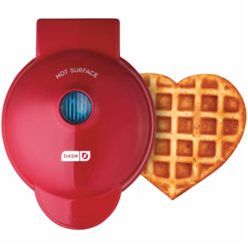 Dash® Heart Mini Waffle Maker in Red, 1 ct - Kroger