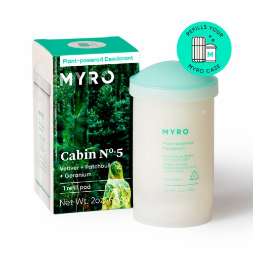 Myro Cabin No. 5 Deodorant Refill Pod Perspective: front