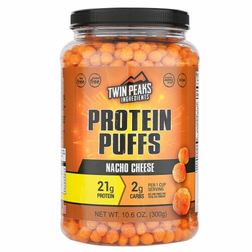Twin Peaks Ingredients Nacho Cheese Protein Puffs Perspective: front