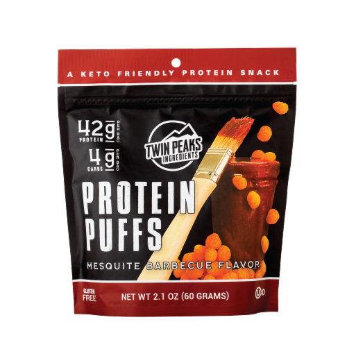 Twin Peaks Ingredients Mesquite Barbecue Protein Puffs Perspective: front