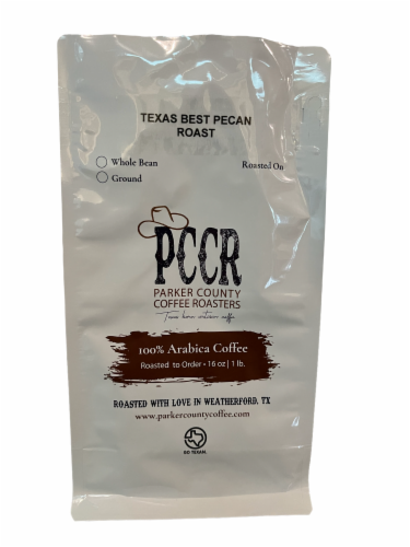 Parker County Coffee Roasters Texas Best Pecan Roast Coffee Perspective: front