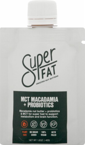 SuperFat Macadamia MCT+ Probiotics Perspective: front