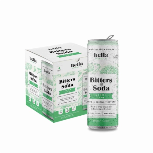 Hella Cocktail Co. Bitters & Soda Lemon Lime NonAlcoholic Spritz, 4 ct / 12 fl oz Fred Meyer