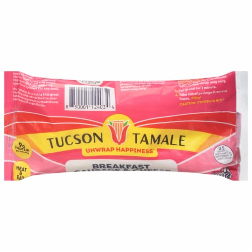 Tucson Tamale Breakfast Sausage & Cheese Tamale Perspective: front