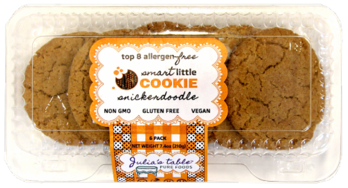 Julia's Table Gluten Free Smart Little Cookie Snickerdoodle 6 Count Perspective: front