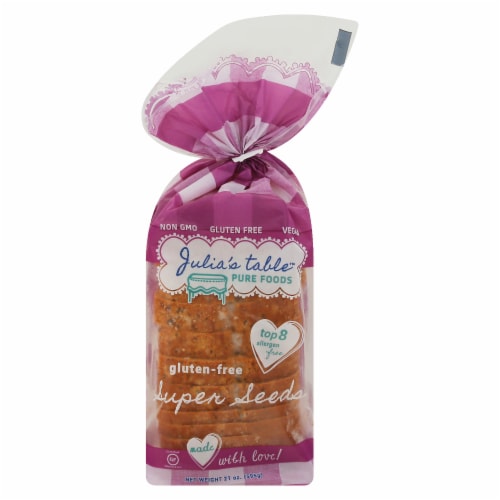 Julia's Table Gluten Free Super Seed Bread Perspective: front