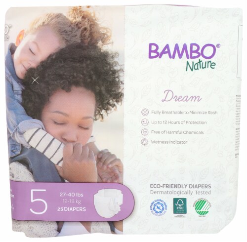 Bambo Nature Size 5 Diapers Perspective: front